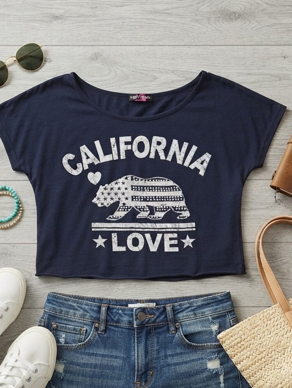 Body Central  'California Love' Cropped Tee